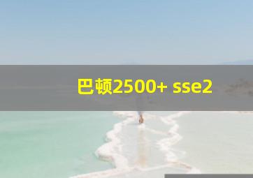 巴顿2500+ sse2